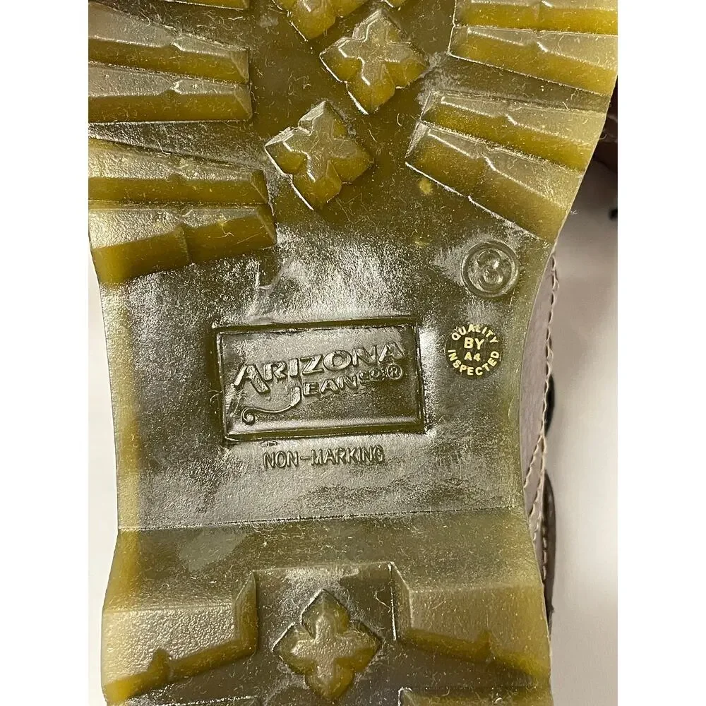 Arizona Jean Co. Gage Boys Youth Shoes 3 Medium Brown Non Marking Rubber Soles - Picture 7 of 9